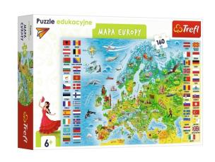 Opakowanie PUZZLE EDUKACYJNE 160 MAPA EUROPY NOWA PL