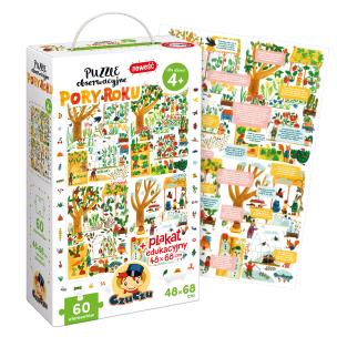 PUZZLE OBSERWACYJNE PORY ROKU 4+ CZUCZU. Autor: Opracowanie zbiorowe. Multiszop.pl Okładka książki PUZZLE OBSERWACYJNE PORY ROKU 4+ CZUCZU