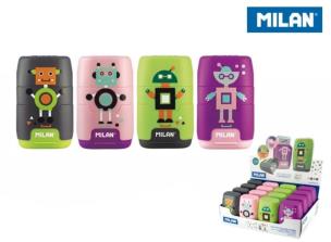 Opakowanie Temperówko-Gumka Happy Bots (16szt) MILAN