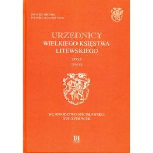 Opakowanie Urzędnicy Wielkiego Księstwa Litewskiego Spisy t.9