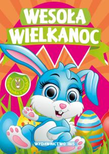 Okładka książki Wesoła Wielkanoc. Kolorowanka z naklejkami.