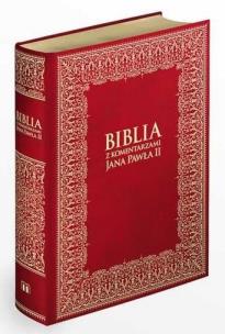 Okładka książki Biblia z komentarzami JP II w.okolicznościowe