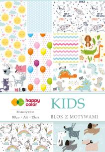 Opakowanie Blok z motywami Kids A4/15ark HAPPY COLOR