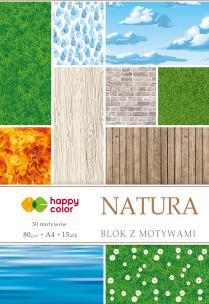 Opakowanie Blok z motywami Natura A4/15ark HAPPY COLOR