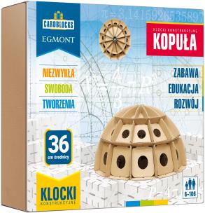 Cardblocks Kartonowe klocki konstrukcyjne Kopuła. Wydawca: Egmont PAP. Multiszop.pl Opakowanie Cardblocks Kartonowe klocki konstrukcyjne Kopuła