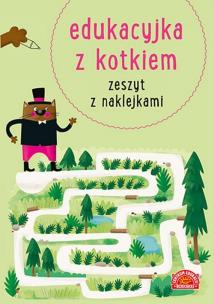 Edukacyjka z kotkiem Zeszyt z naklejkami. Autor:   Praca zbiorowa. Multiszop.pl Okładka książki Edukacyjka z kotkiem Zeszyt z naklejkami