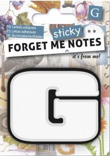 Opakowanie Forget me sticky notes kart samoprzylepne litera G