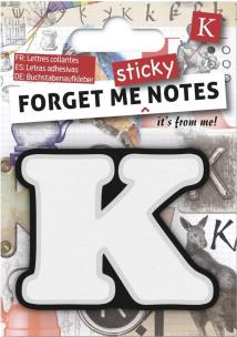 Opakowanie Forget me sticky notes kart samoprzylepne litera K