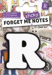 Opakowanie Forget me sticky notes kart samoprzylepne litera R