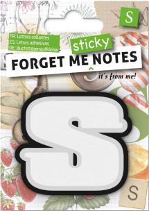 Opakowanie Forget me sticky notes kart samoprzylepne litera S