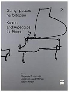Gamy i pasaże na fortepian 2 PWM. Autor: Drzewiecki Zbigniew. Multiszop.pl Okładka książki Gamy i pasaże na fortepian 2 PWM