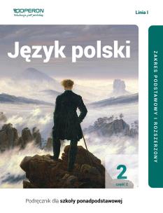 Okładka książki Język polski podręcznik 2 część 2 liceum i technikum zakres podstawowy i rozszerzony linia i
