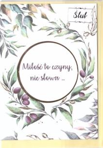 Opakowanie Karnet B6 Ślub cytat - Oliwki