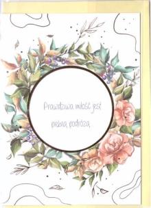 Opakowanie Karnet B6 Ślub cytat - Róża