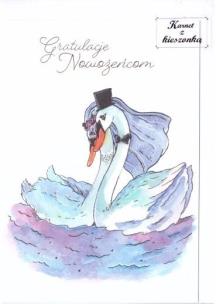 Opakowanie Karnet B6 z kieszonką - Łabędzie