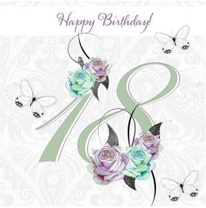 Opakowanie Karnet Swarovski kwadrat CL1618 Urodziny 18