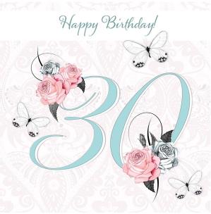 Opakowanie Karnet Swarovski kwadrat CL1630 Urodziny 30