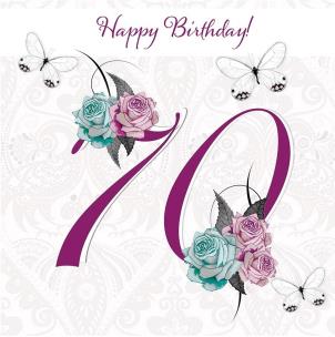 Opakowanie Karnet Swarovski kwadrat CL1670 Urodziny 70