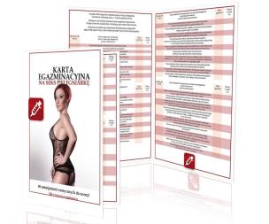 Opakowanie Karta egzaminacyjna na Seks Pielęgniarkę