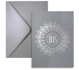 Opakowanie Kartka komunijna Hostia srebrna