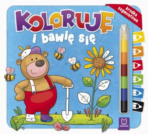Koloruję i bawię się. Kredka segmentowa. Autor: Opracowanie zbiorowe. Multiszop.pl Okładka książki Koloruję i bawię się. Kredka segmentowa