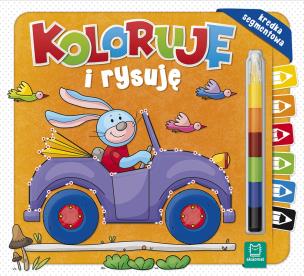 Koloruję i rysuję. Kredka segmentowa. Autor: Opracowanie zbiorowe. Multiszop.pl Okładka książki Koloruję i rysuję. Kredka segmentowa