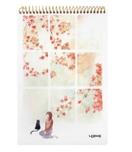 Opakowanie Kołoszkicownik B5/48K dziewczyna z kotem klon