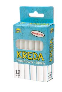 Opakowanie Kreda Dromader tablicowa niepyląca biała 12 sztuk
