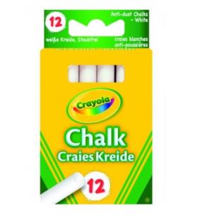 Okładka książki Kreda niepyląca biała 12szt CRAYOLA