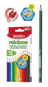 Opakowanie Kredki Rainbow 12 kol+temperówka FIBRACOLOR