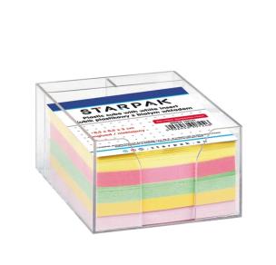 Opakowanie Kubik plastikowy kolorowe karteczki 85x85mm