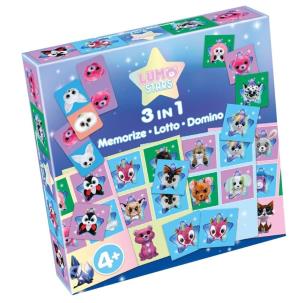 Opakowanie Lumo Stars 3w1: Memorize, Lotto, Domino