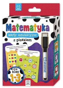 Okładka książki Matematyka. Karty edukacyjne z pisakiem dla klas 1-3