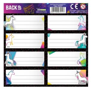 Opakowanie Nalepki na zeszyty BackUp (25szt) DERFORM