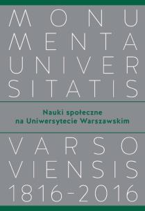 Okładka książki Nauki społeczne na Uniwersytecie Warszawskim