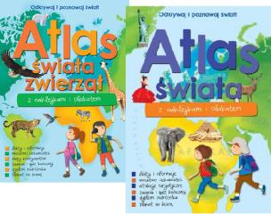 Opakowanie Pakiet atlasów. Świata i Zwierząt z naklejkami