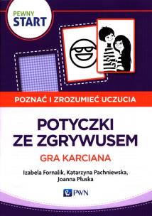 Okładka książki Pewny Start Poznać i zrozumieć uczucia Potyczki ze Zgrywusem Gra karciana