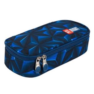 Opakowanie Piórnik saszetka usztywniona z wewnętrzną klapką PC2 Granatowa abstrakcja 3D