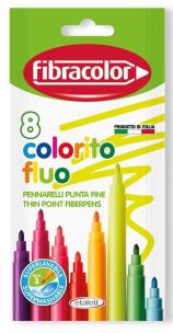 Opakowanie Pisaki Colorito Fluo 8 kolorów FIBRACOLOR