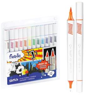Opakowanie Pisaki Fiorello SKETCH dwustronne 12 kolorów GR-F726-12