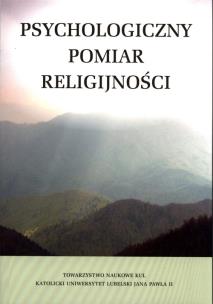 Okładka książki Psychologiczny pomiar religijności