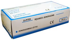 Opakowanie Rękawiczki jednorazowe bezpudrowe winylowe rozmiar M 100 szt