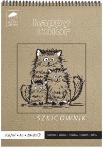Szkicownik Młody Artysta 80/90g A3 20+20 arkuszy. Wydawca: GDD. Multiszop.pl Opakowanie Szkicownik Młody Artysta 80/90g A3 20+20 arkuszy