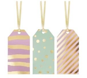 Opakowanie Tagi prezentowe pastelowo-złote 6szt