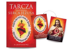 Tarcza Najświętszego Serca Jezusa. Autor: Józef Gaweł. Multiszop.pl Okładka książki Tarcza Najświętszego Serca Jezusa