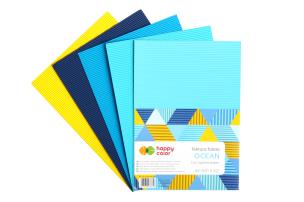 Opakowanie Tektura falista Happy Color niebieskie A4 5 kolorów 5 arkuszy