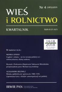 Opakowanie Wieś i rolnictwo 4 (185) 2019