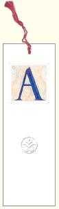 Opakowanie Zakładka do książki z anagramem Litera A
