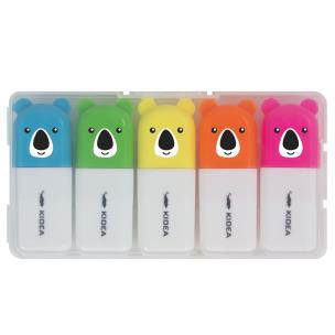 Opakowanie Zakreślacze z figurką 5 szt Kidea