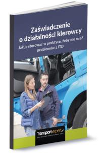 Opakowanie Zaświadczenie o działalności kierowcy jak je stosować w praktyce żeby nie mieć problemów z ITD.
